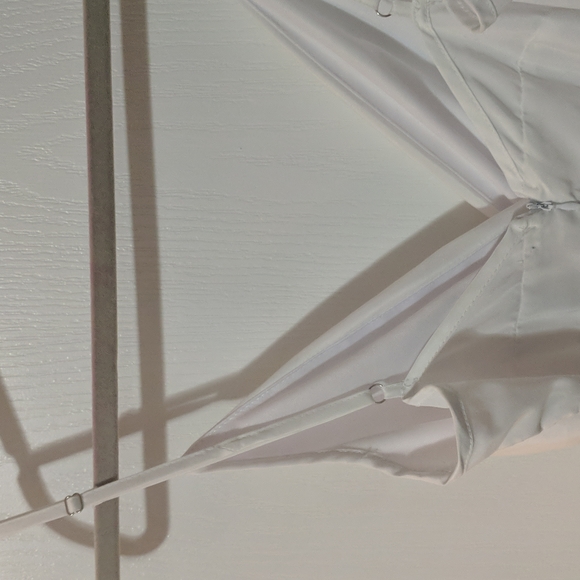 2/$35✨ Forever 21 white spaghetti strap romper, size medium, tie back - Picture 4 of 7